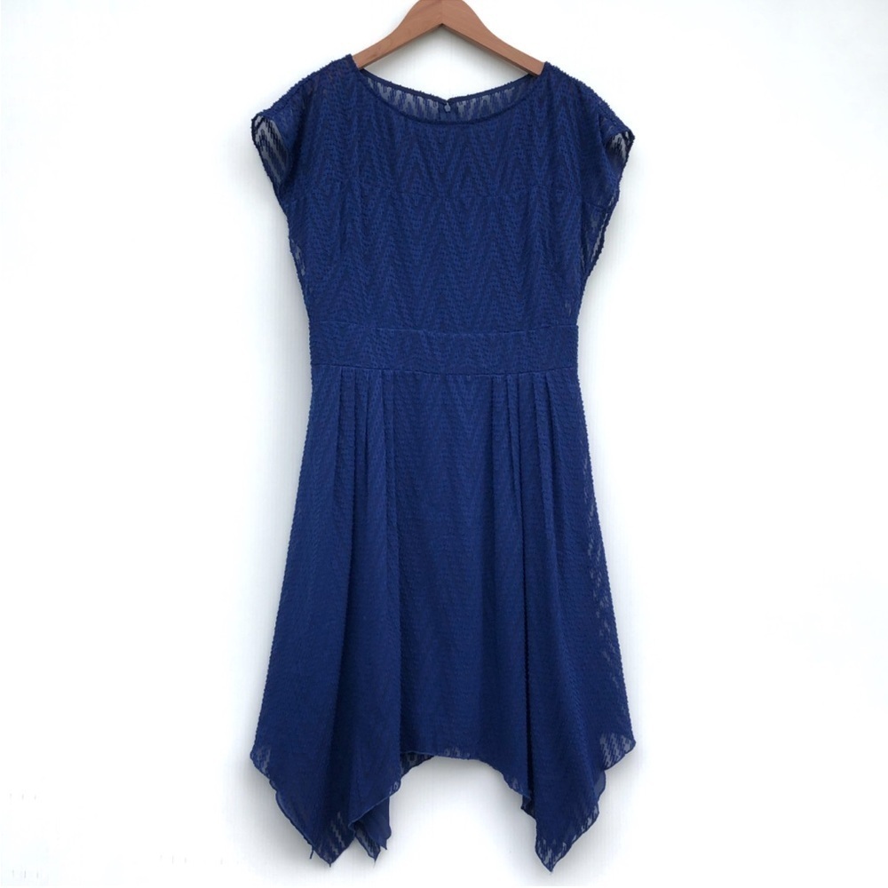 Adrianna Papell Asymmetrical Navy Dress